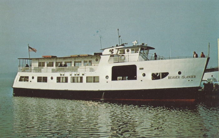 St. James (Beaver Island) - Old Postcard (newer photo)